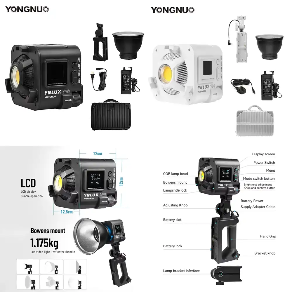 Photography Of Lighting - YONGNUO YNLUX100 100W 3200K-5600K Lumière vidéo