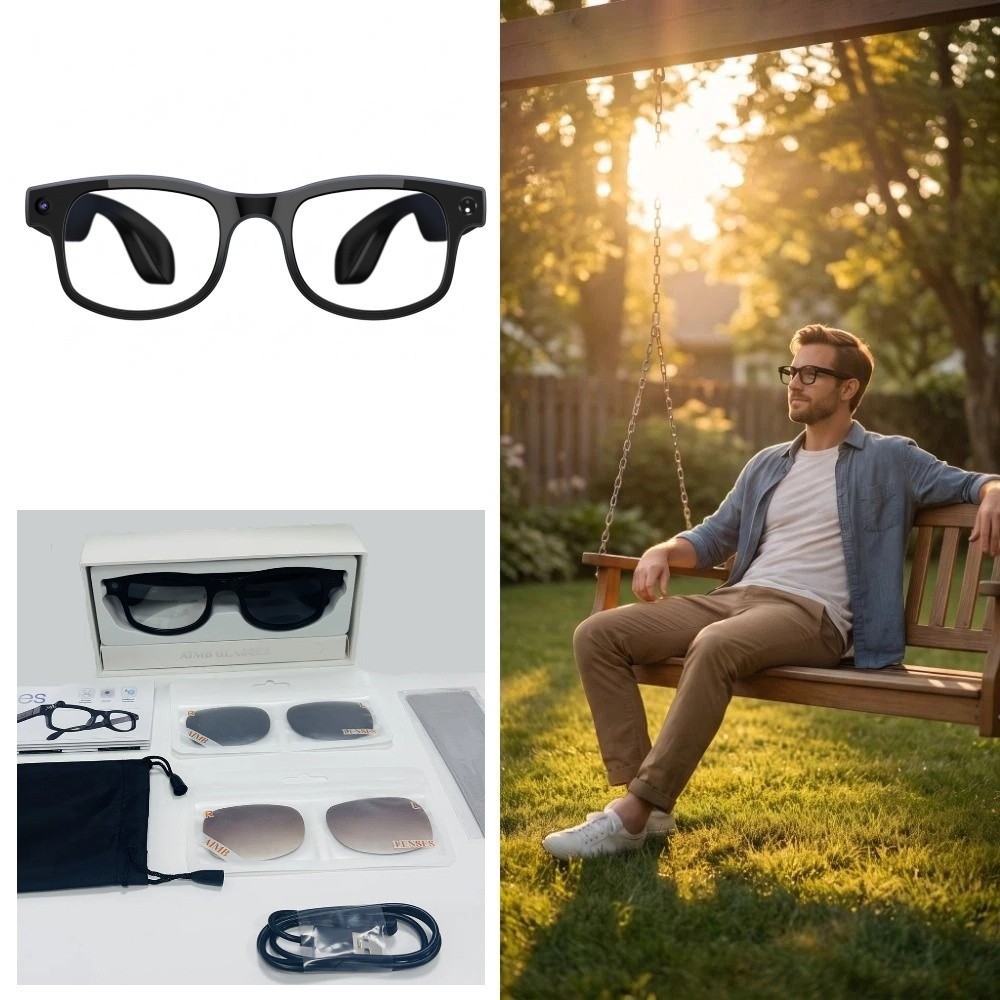 Photography Of Lighting - Lunettes intelligentes IA 2-en-1 : Photo/vidéo