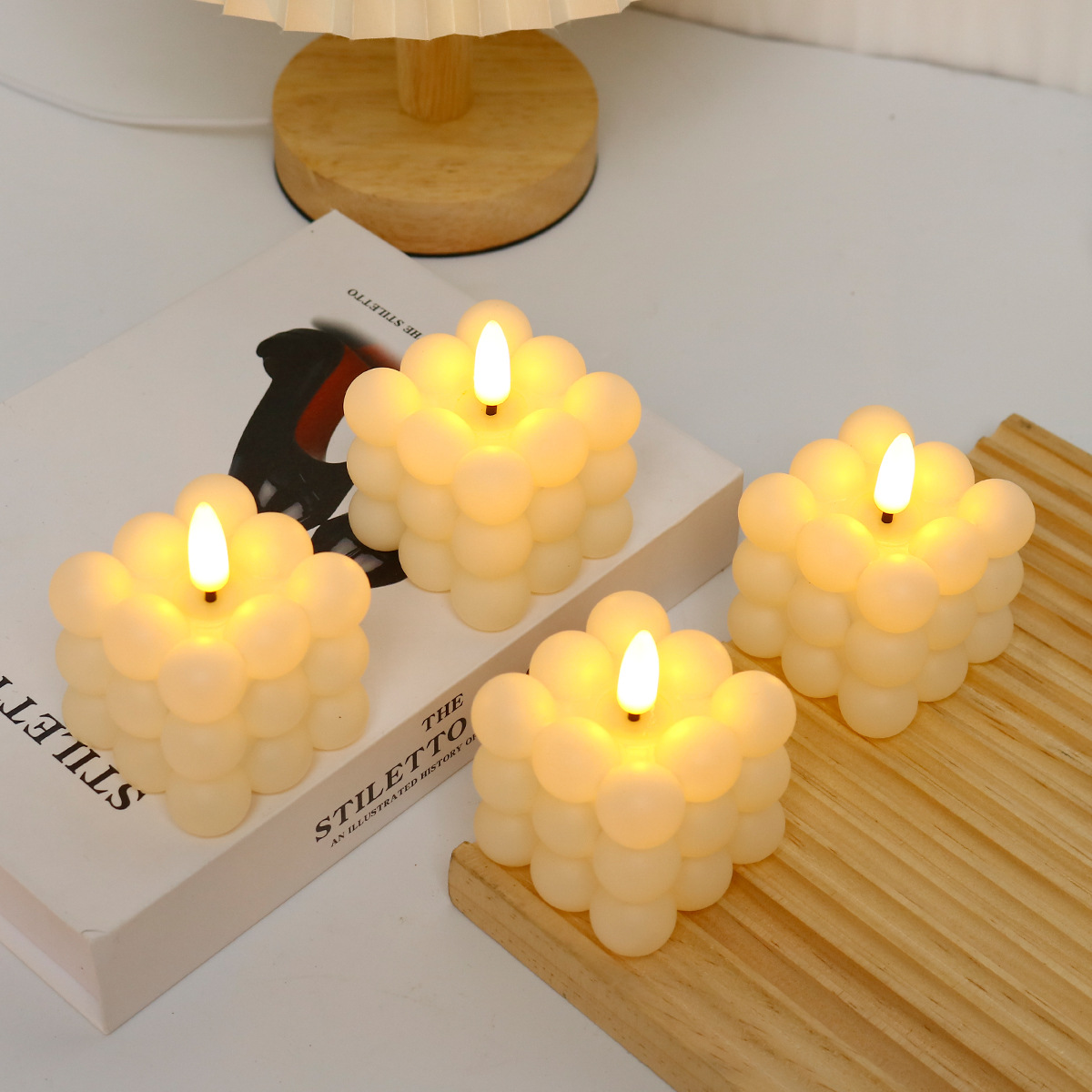 Bougie LED en forme de cube po - Photography Of Lighting avis et prix