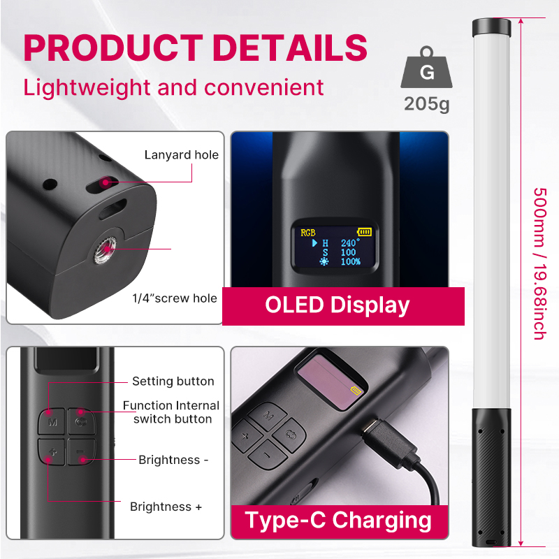 Ulanzi VL119 bâton lumineux co - Photography Lighting System avis et prix