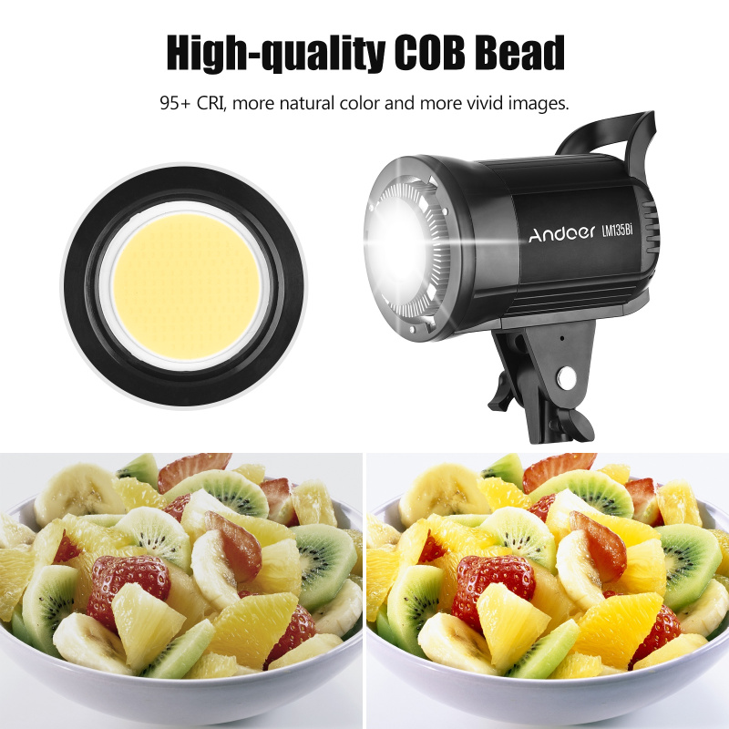 Andoer LM135Bi Portable LED ph - Photography Lighting System avis et prix