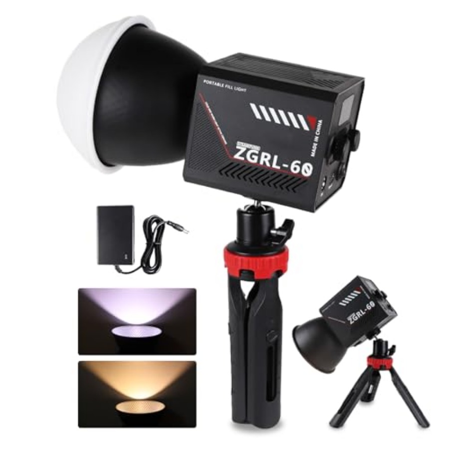 Lampe vidéo LED COB 60W portab - Photography Lighting For Studio avis et prix